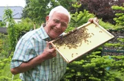Harald Wulferding, leidenschaftlicher Imker, baut seine Bienenwaben und -k&auml;sten selbst. Der 82-J&auml;hrige liebt seine Bienen so sehr, dass er es im Winter kaum erwarten kann, im Mai wieder gestochen zu werden.