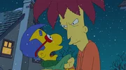 Tingeltangel-Bob (r.) macht dem ver&auml;ngstigten Milhouse (l.) klar, dass er Bart um jeden Preis finden will, um ihn endlich endg&uuml;ltig umbringen zu k&ouml;nnen. Wird der Str&auml;fling Bart wirklich finden?