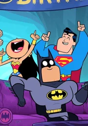 v.li.: Wonder Woman, Batman, Superman