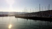 Hafen in Muggia, Italien.