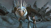 Hicks entdeckt Astrids Drachen und ahnt, dass Hilfe naht.