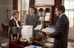 Assistentin Rita (Wanda Skyes) und Leiter Marty (John Michael Higgins) informieren den Kongressabgeordneten Evan Baxter (Steve Carell, re.) &uuml;ber die anstehenden Termine des Tages.  +++ Die Verwendung des sendungsbezogenen Materials ist nur mit dem Hinweis und Verlinkung auf RTL+ gestattet. +++; Assistentin Rita (Wanda Skyes) und Leiter Marty (John Michael Higgins) informieren den Kongressabgeordneten Evan Baxter (Steve Carell, re.) &uuml;ber die anstehenden Termine des Tages.  +++ Die Verwendung des sendungsbezogenen Materials ist nur mit dem Hinweis und Verlinkung auf RTL+ gestattet. +++