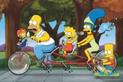 (23. Staffel) - Eine etwas ungew&ouml;hnliche Familie: Maggie (l.), Marge (2.v.r.), Homer (2.v.l.), Bart (r.) und Lisa Simpson (M.) ...