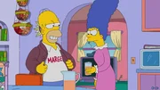 Homer (l.); Marge (r.) Homer (l.); Marge (r.)