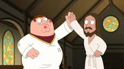 Peter Griffin (l.); Jesus (r.).