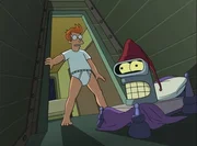Fry (l.); Bender (r.) Fry (l.); Bender (r.)