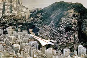 Der Liebling des Jetsets: die Concorde 01 über Rio de Janeiro. Der Liebling des Jetsets: die Concorde 01 über Rio de Janeiro.