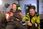Odda, Norway - (Left to right) Tor Steinar Tveit and Thord Paulsen. Interview in the garage.  (National Geographic)