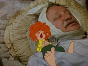 Meister Eder liegt krank im Bett. Deshalb soll Frau Eichinger zum putzen vorbei kommen. Pumuckl bemerkt, da&szlig; Frau Eichinger furchtbar abergl&auml;ubisch ist und beschlie&szlig;t, ihr den Aberglauben auszutreiben.