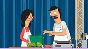 Bob (r.) nimmt an einem Burgerwettbewerb teil, doch erst w&auml;hrend des Wettkampfes wird ihm und Linda (l.) bewusst, dass sie ausgerechnet die wichtigste Zutat vergessen haben ...