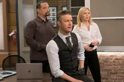 Pictured: (l-r) Ice T as Odafin "Fin" Tutuola, Peter Scanavino as Dominick "Sonny" Carisi, Kelli Giddish as Detective Amanda Rollins