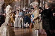 L - R: Jeanne du Barry (Ma&iuml;wenn), Ludwik XV (Johnny Depp), Le Duc de Richelieu (Pierre Richard)