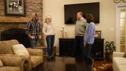 Dave and Jenny are discusing what renovations Jay and Laura invision for their home, as seen on Fixer to Fabulous.