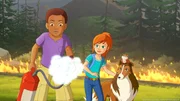 Ein Blitzschlag hat einen Waldbrand ausgelöst, der sich rasch ausbreitet. Zoe und Harvey versuchen dem entgegenzuwirken. Ein Blitzschlag hat einen Waldbrand ausgelöst, der sich rasch ausbreitet. Zoe und Harvey versuchen dem entgegenzuwirken.