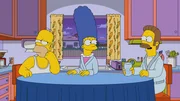 (v.l.n.r.) Homer; Marge; Ned