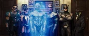 Wer wird die W&auml;chter &uuml;berwachen? (v.l.n.r.) die Superhelden und Watchmen The Comedian (Jeffrey Dean Morgan), Silk Spectre II (Malin Akerman), Dr. Manhattan (Billy Crudup), Adrian Veidt aka Ozymandias (Matthew Goode), Night Owl II (Patrick Wilson) und Rorschach (Jackie Earle Haley) ...