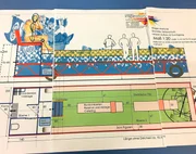 Entwurf eines Fastnachtswagens.