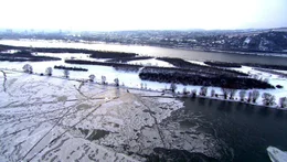 Die Donauinsel im Winter.
