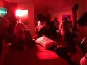 Los Angeles, CA - Mariana van Zeller (R) interviewing sex workers.