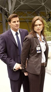 FBI Special Agent Seeley Booth (David Boreanaz), Dr. Temperance Brennan (Emily Deschanel) FBI Special Agent Seeley Booth (David Boreanaz), Dr. Temperance Brennan (Emily Deschanel)