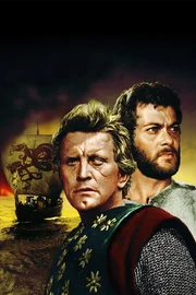 Artwork zu &bdquo;Die Wikinger&ldquo; mit Kirk Douglas (li.) und Tony Curtis (re.)