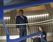 l-r: Dr. Marcus Andrews (Hill Harper), Sophie (Hollis Jane Andrews)