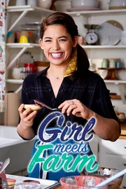 Candid shot of Molly Yeh making her Black & Pink Cookies, as seen on Girl Meets Farm, Season 7.