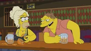 Homer (l.); Barney (r.)