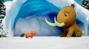 Ginger hat das Kiwi-Mammut aus dem Winterschlaf aufgeweckt.