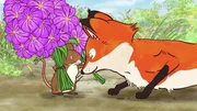 Auch der Fuchs bekommt einen Blumenstrau&szlig;.