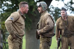 Brad Pitt (Don 'Wardaddy' Collier), Shia LaBeouf (Boyd 'Bible' Swan).