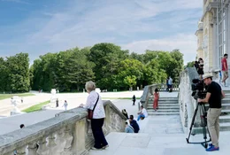Am Set: Eva Schloss bei Dreharbeiten in Wien.