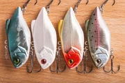 Fish Decoysbait for fishing - wobbler on light wood