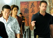 L-R: Chin (Daniel Dae Kim), Kono (Grace Park) und Steve (Alex O'Loughlin)
