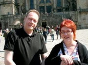 hr-fernsehen VERR&Uuml;CKT NACH MEER Folge 2, Im Riesenrad der Gef&uuml;hle. Eine zwanzigteilige Dokusoap. Landgang: Das Ehepaar Dreier-Elbrachts in Santiago de Compostela.