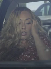 Jennifer Asbenson is stunned after her head was bashed into the cars dash. Jennifer Asbenson is stunned after her head was bashed into the cars dash.