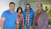 Foto, v.li.n.re.: Silvio, Laila, Tr&ouml;delprofi Mauro Corradino und Albert