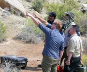 Bryant 'Dragon' Arnold (l.), Travis Taylor (2.v.l.), Thomas Winterton (m.). Erik Bard (r.)