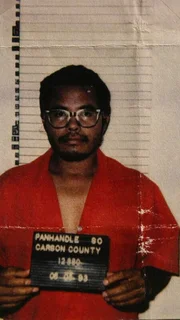 Das Polizeifoto von Angel Maturino Res&eacute;ndiz, dem Railroad-Killer.