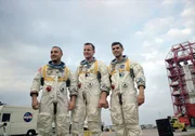 Die Besatzung von Apollo 1 (von links nach rechts: Gus Grissom, Ed White und Rodger Chaffee)