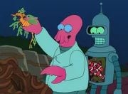 Dr. Zoidberg (l.); Bender (r.)