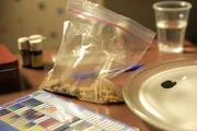 DETROIT - "Mountain's" MDMA and reacting agents - confirming high purity. (National Geographic Channels/Leticia Meruvia)