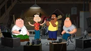 (v.l.n.r.) Peter Griffin; Glenn Quagmire; Cleveland Brown; Joe Swanson