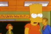 Bart ist ver&auml;rgert, dass er f&uuml;r Direktor Skinner und die Lehrerin, Mrs. Krabappel, den Liebesboten spielen muss.