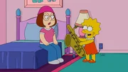 Lisa (r.) ahnt nicht, dass sie bereuen wird, Meg (l.) zu zeigen, wie man Saxophon spielt ...
