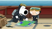 Brian Griffin (l.); Stewie Griffin (r.)