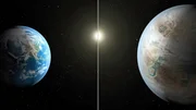 Obgleich sich Erde und Kepler-452b in ihren Klimata sehr &auml;hneln, ist letzterer etwa 60 Prozent gr&ouml;&szlig;er als unser Heimatplanet.