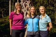 Tania Beinart, Leila Merci und Silvia Schneider unterwegs in Tarvis.