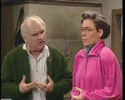 L-R: Alois Huber, Privatier (Peter Steiner),  Fanni, Wirtschafterin (Gerda Steiner)