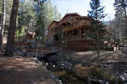 The exterior of the June Mountain Cabin in June Lake, California, as seen on HGTV's Log Cabin Living The exterior of the June Mountain Cabin in June Lake, California, as seen on HGTV's Log Cabin Living